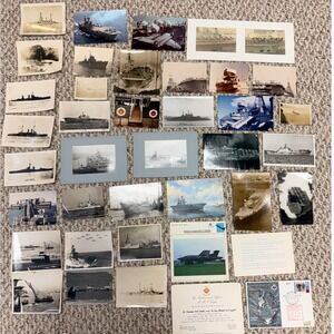 HMS Eagle Royal Navy Aircraft Carrier Historic Photos Collection Vintage - BQ